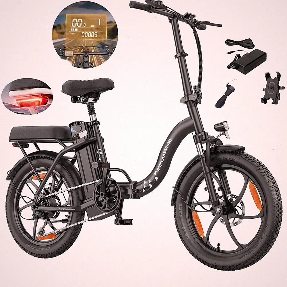 250W Elektrofahrrad 48V 16AH Klapprad coummuter bike 20*3 Zoll City E-Bike 100KM