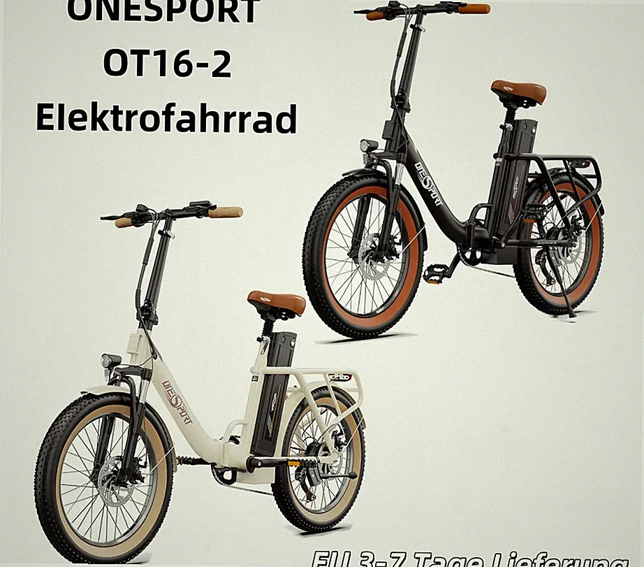 250W ONESPORT OT16-2 20Zoll E-Bike Elektrofahrrad E-City Bike Max 120Km Klapprad