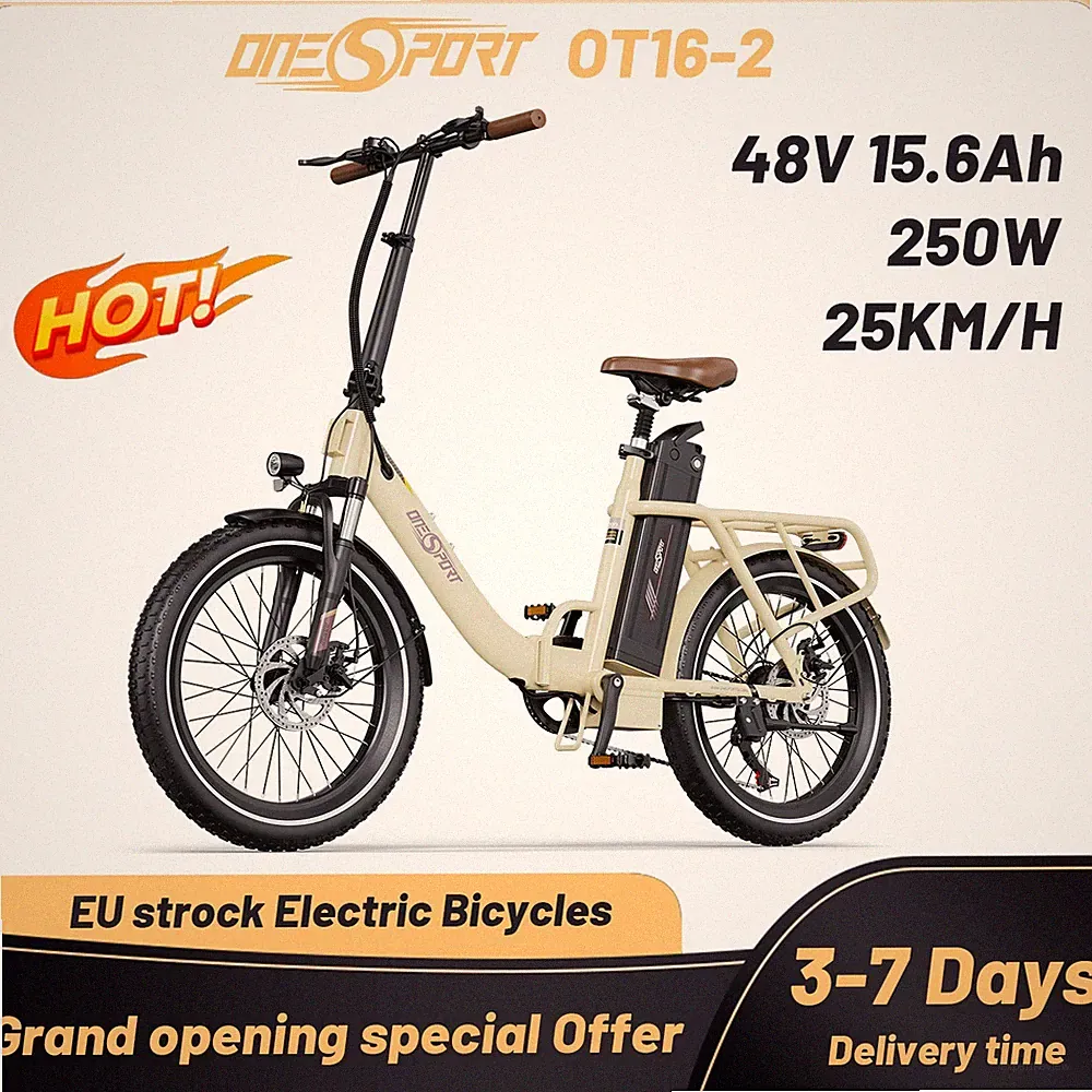 250W ONESPORT OT16-2 20Zoll E-Bike Elektrofahrrad E-City Bike Max 120Km Klapprad