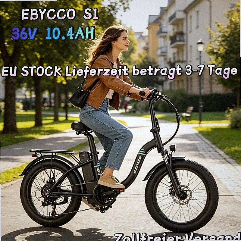 250W Shimano Pedelec Citybike EBYCCO S1 Klapprad Elektrofahrrad 20 Zoll E-Bike