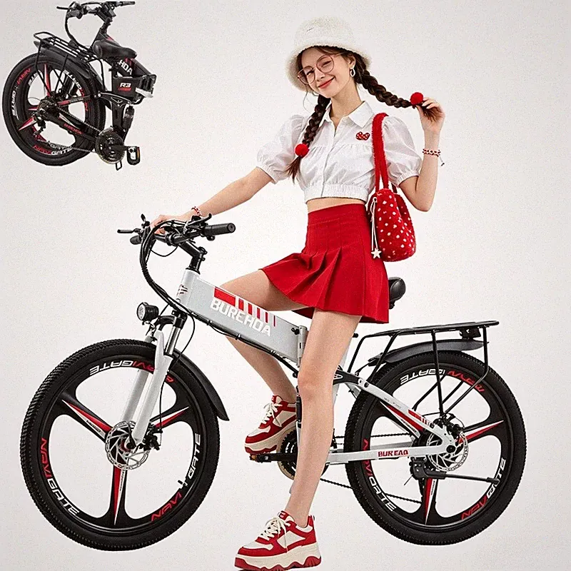 26'' Klapprad Elektrofahrrad 500W MTB E-Bike 48V Cityräder Shimano 21-Gänge