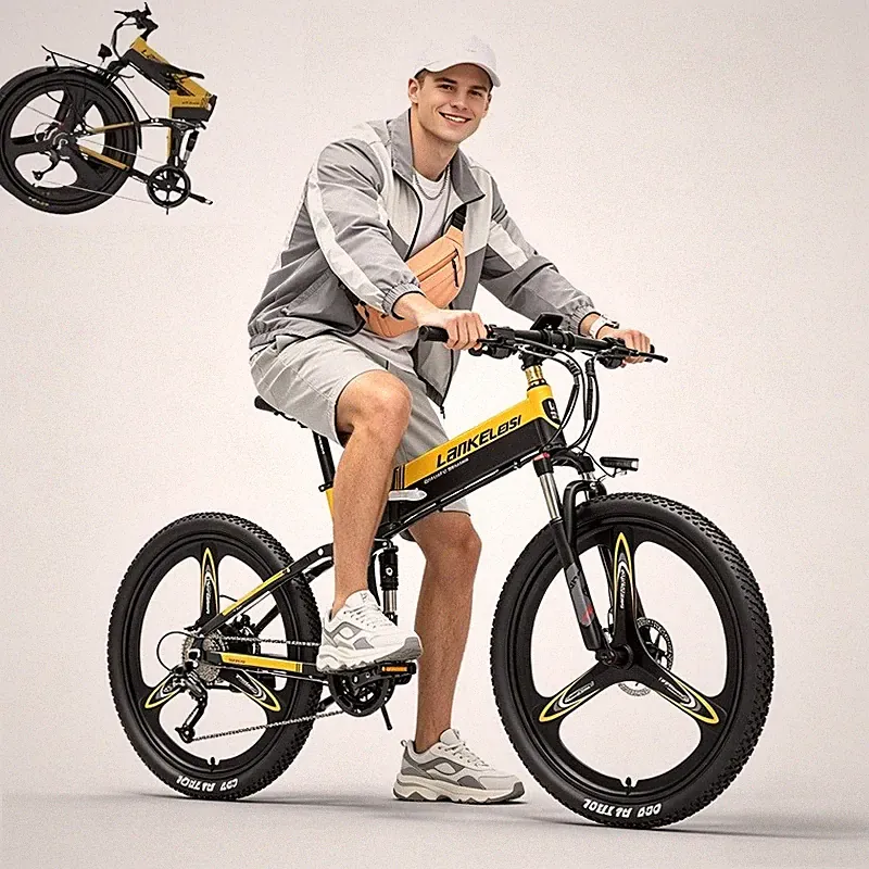 26" Klapprad MTB E-Bike 500W Elektrofahrrad E-Bike 48V Pedelec Shimano 9-Gänge