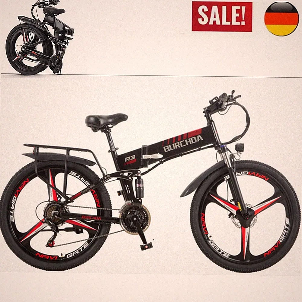 26” MTB Elektrofahrrad Klapprad E-Bike 614WH Pedelec Cityräder 48V E Moped bike