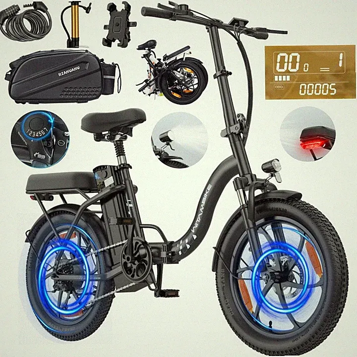 48V 16Ah Elektrofahrrad 250W 20 ZOLL Klapprad City E-Bike 120KM E-MTB WITAMBIKE