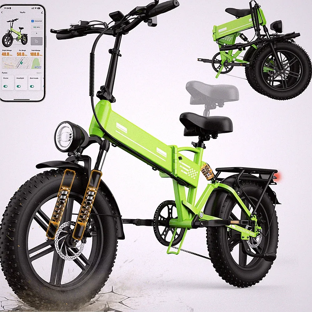 48V Mountainbike Klapprad Elektrofahrrad E Bike 20” 1000W Motor MTB Pedelec 15Ah