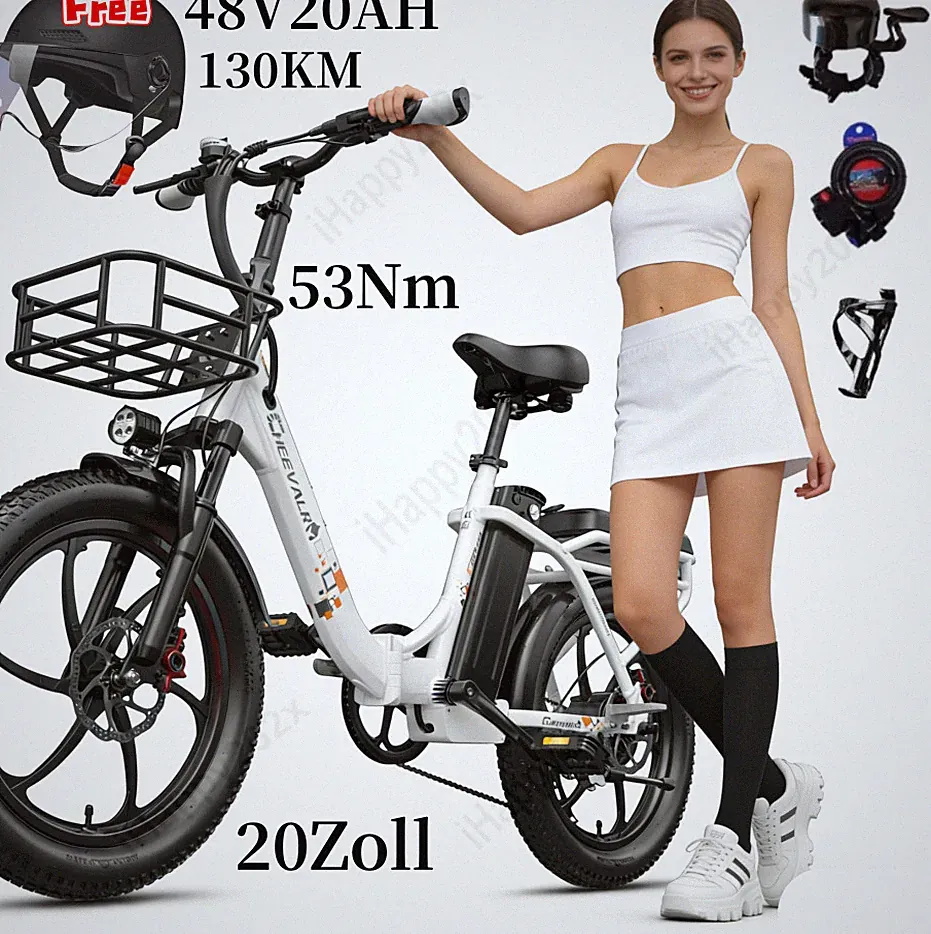750W Cheevalry C20PRO Elektrofahrrad 20Ah E-Citybike 40km/h Klapprad 20" FatTire