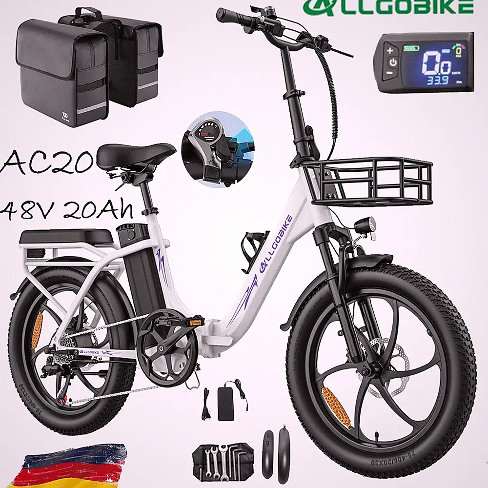 ALLGOBIKE AC20 Klapprad Elektrofahrrad 48V 20AH City E-Bike 250W Coummuter Bike