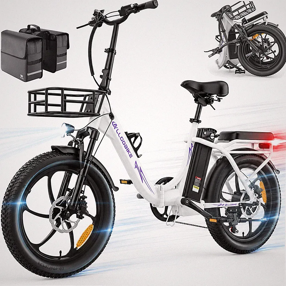 ALLGOBIKE Klapprad Elektrofahrrad 48V 20AH 20 Zoll City E-Bike Coummute Bike CE