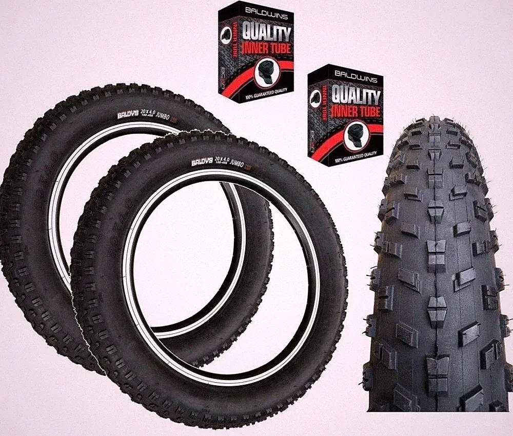 Baldys Jumbo 20 x 4,00 SCHWARZ Fat E-Bike Ready Faltreifen Schläuche