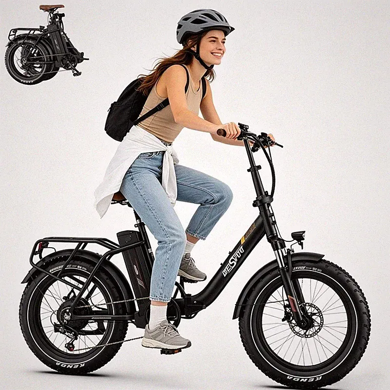 City E-Bike 18Ah Klapprad 500W Elektrofahrrad 20'' E-Mountainbike 120Km 7 -Gänge