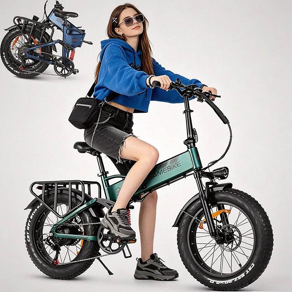 CITY E-BIKE 20'' FAT TIRE KLAPPRAD 48V 15A PEDELEC ELEKTROFAHRRAD SHIMANO 7GÄNGE