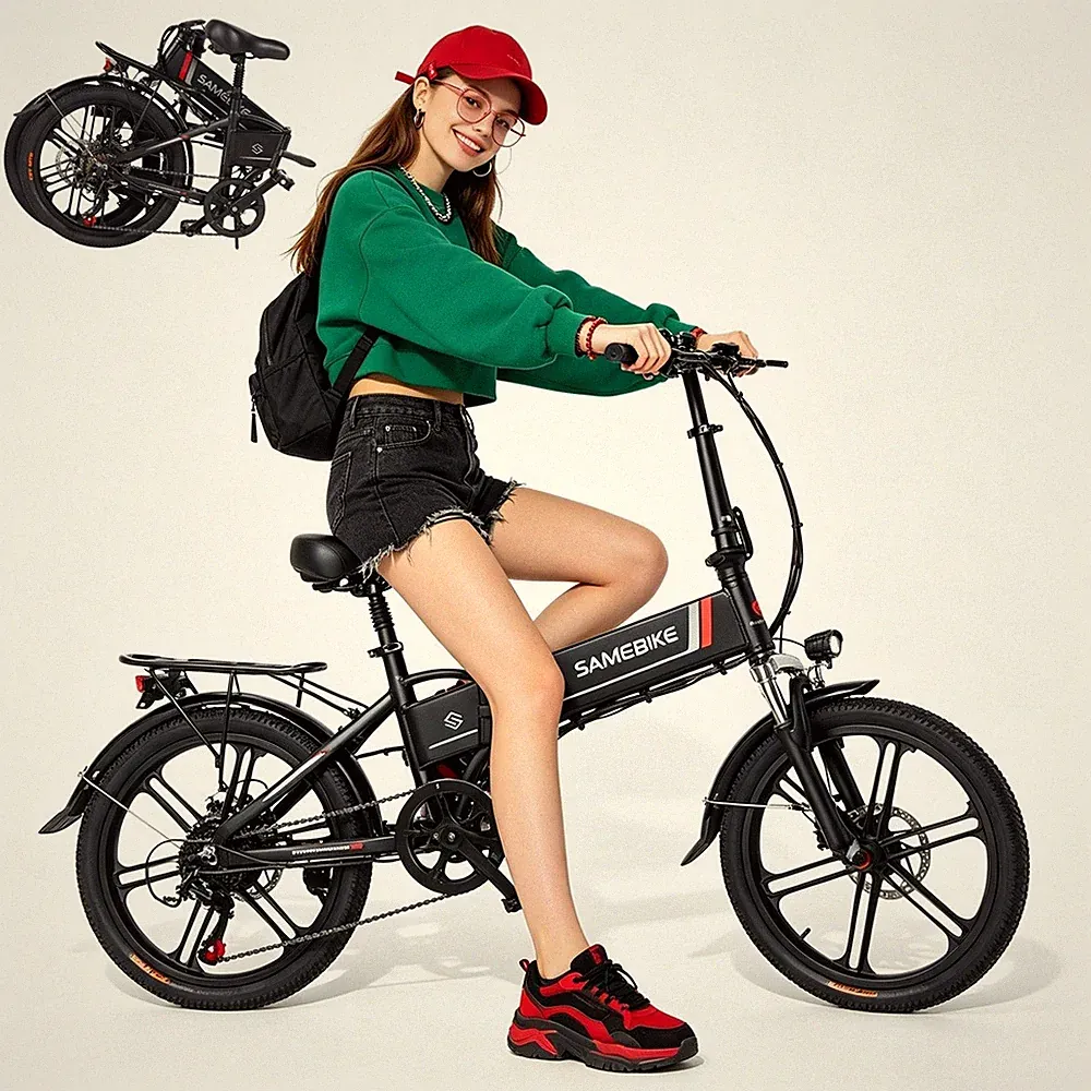 city e-bike faltbares 20" elektrofahrrad 350w 48v/10,4ah pedelec shimano 7-gänge