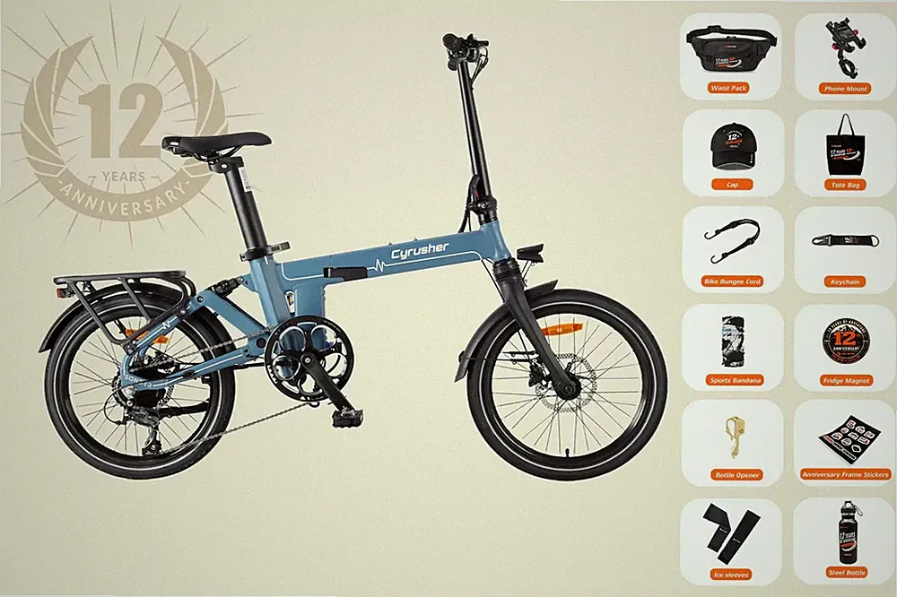 Cyrusher Sonder 20Zoll Elektrofahrrad 48V10AH Faltbar Klappbares Elektrofahrrad
