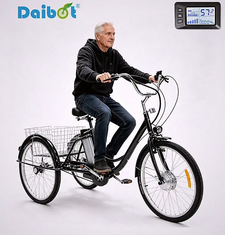 Daibot 3 Rad E Trike 36V 350W 24 Zoll Klappbar Senioren Elektro Dreirad Akku