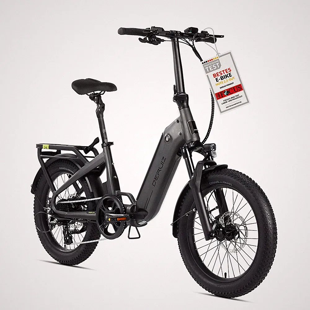 DERUIZ 20 Zoll E-Bike Klapprad Pedelec 250W Shimano 8-Gang StVZO 250W 48V/10.4AH