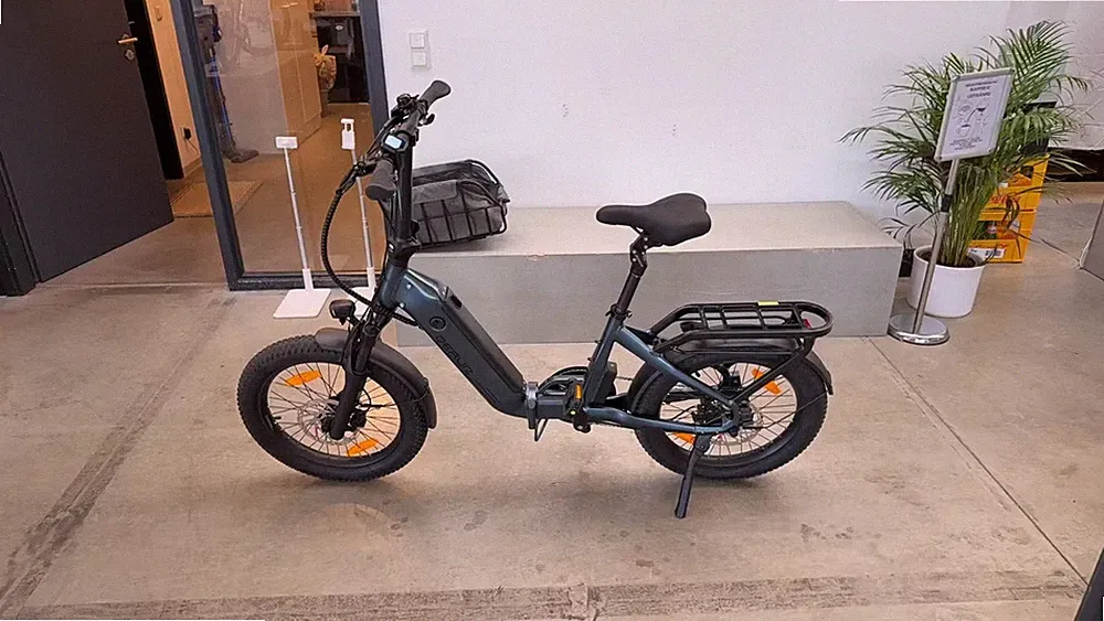 DERUIZ Elektrofahrrad Klapprad 20Zoll 500Wh E Bike Shimano 8G Pedelec Blue 98%