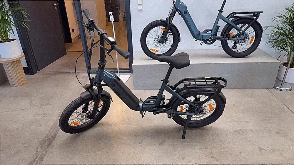 DERUIZ Elektrofahrrad Klapprad 20Zoll 500Wh E Bike Shimano 8G Pedelec Blue damen