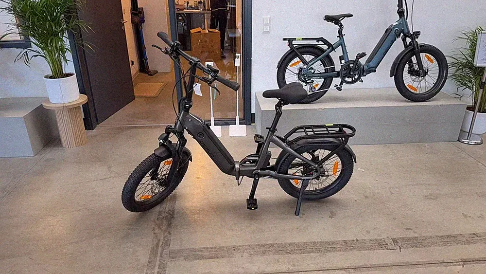 DERUIZ Elektrofahrrad Klapprad 20Zoll 500Wh E Bike Shimano 8G Pedelec grey 48V