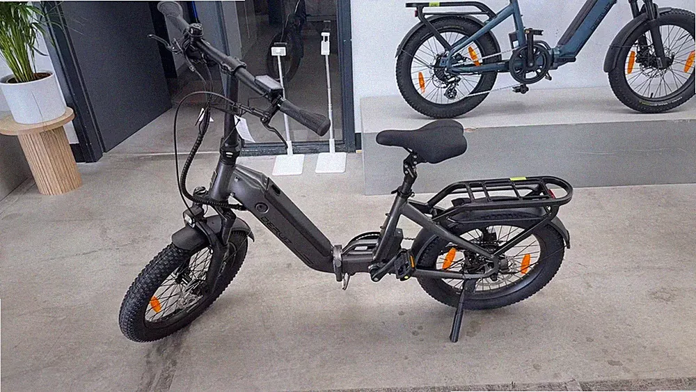 DERUIZ Elektrofahrrad Klapprad 20Zoll 500Wh E Bike Shimano 8G Pedelec grey damen