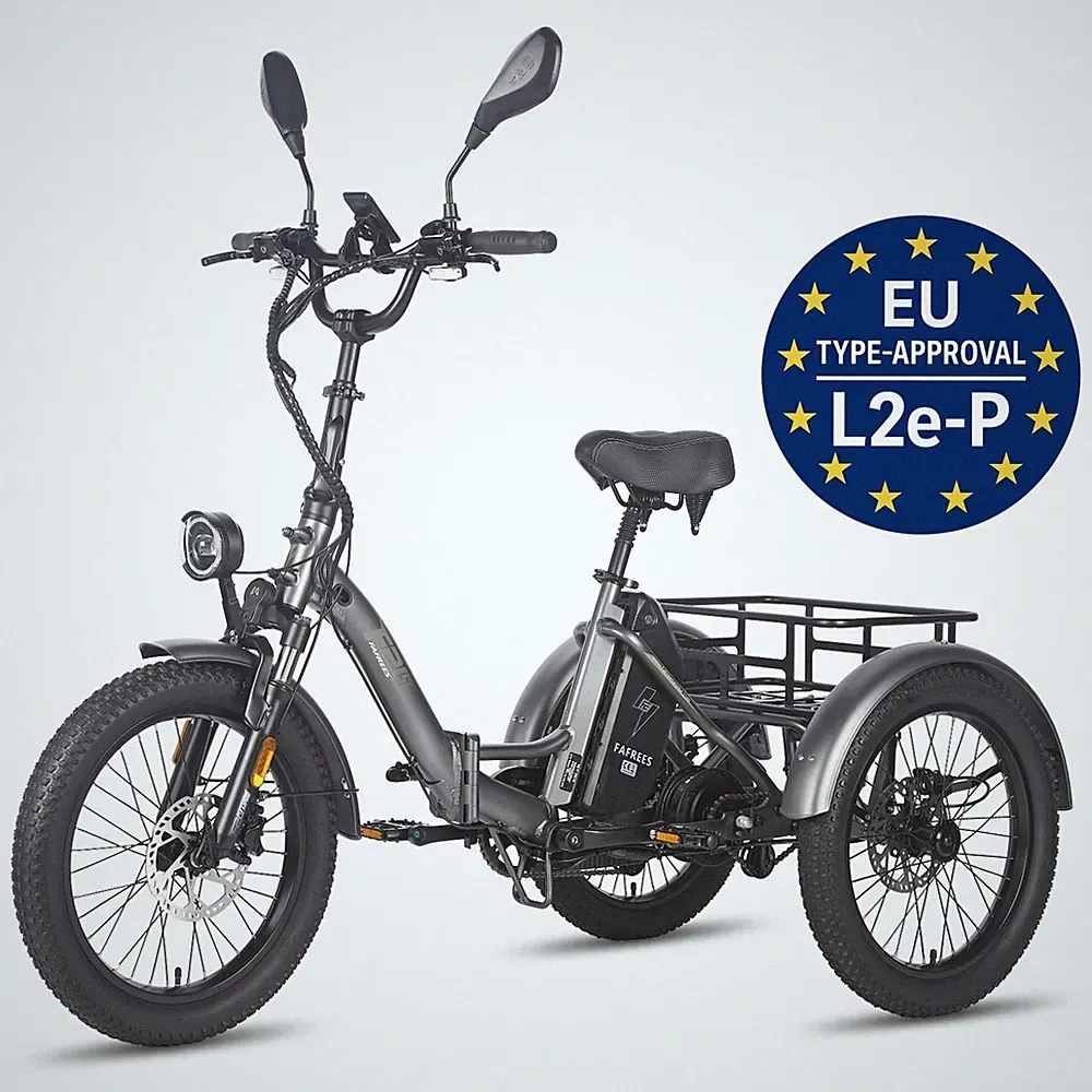 Dreirad Elektro 20 Zoll mit Korb Klappbar E-Bike 48V 21AH COC FAFREES F20 Mate