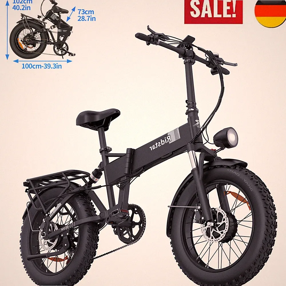 Dual Motor 2000W Elektrofahrrad 1100WH Mountainbike Herren E-Bike Klapprad Bike