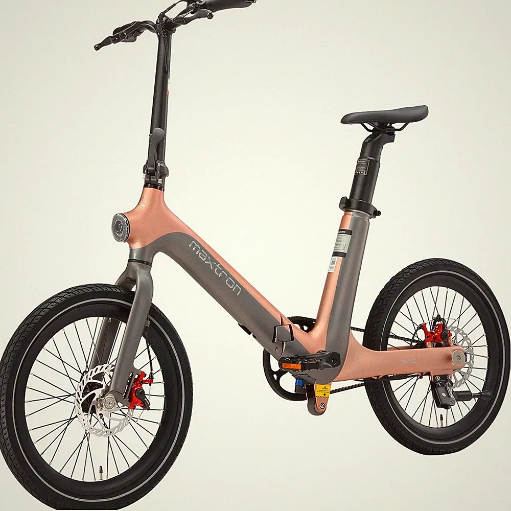 E-Bike 20 Zoll klappbar Damen Klapprad Roségold Tiefeinsteiger Elektrofahrrad