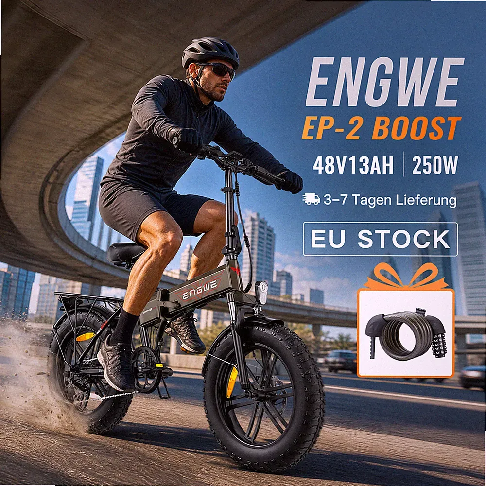 E-Bike ENGWE Elektrofahrrad Klapprad 13Ah City 4.0 FAT BIKE 120KM EP-2 BOOST NEU