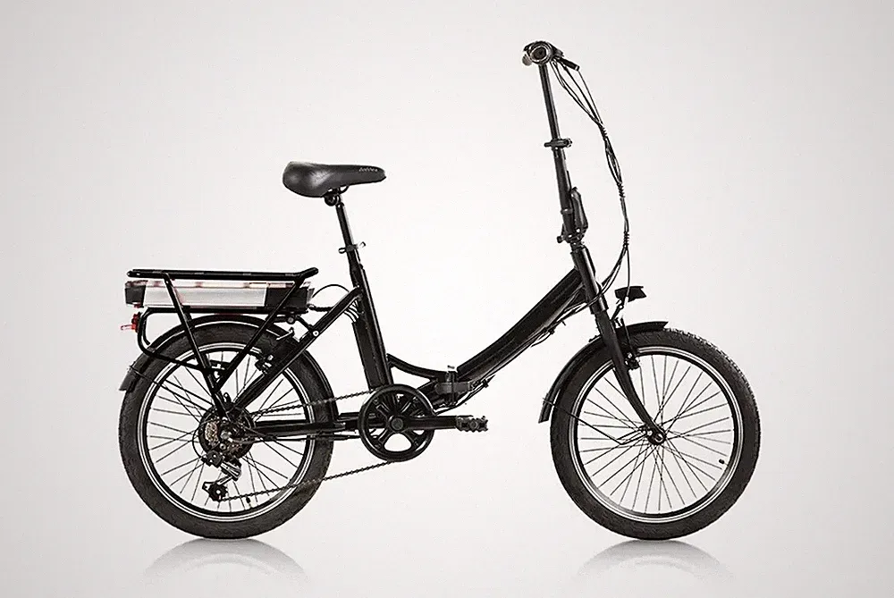 E-Bike Fahrrad 20 faltbar elektrisch Stahl schwarz 6 Gang 36V 7.8 FLYW...