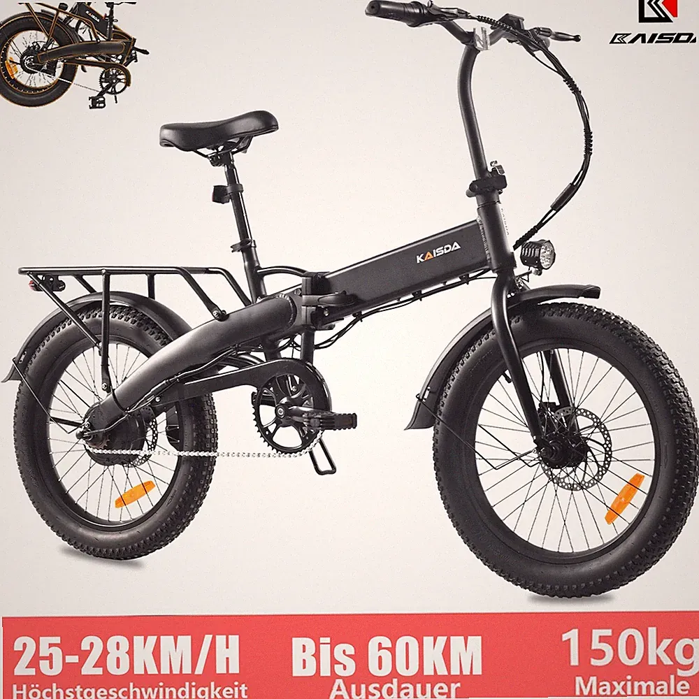 E-Bike Klappbar 20 Zoll 250W Elektrofahrrad 36V 10.4Ah Citybike Für Damen&Herren
