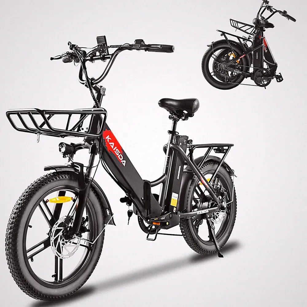 E-Bike Klappbar 20 Zoll Fatbike 36V 20.8Ah Doppelakku 130KM Reichweite & 150KG