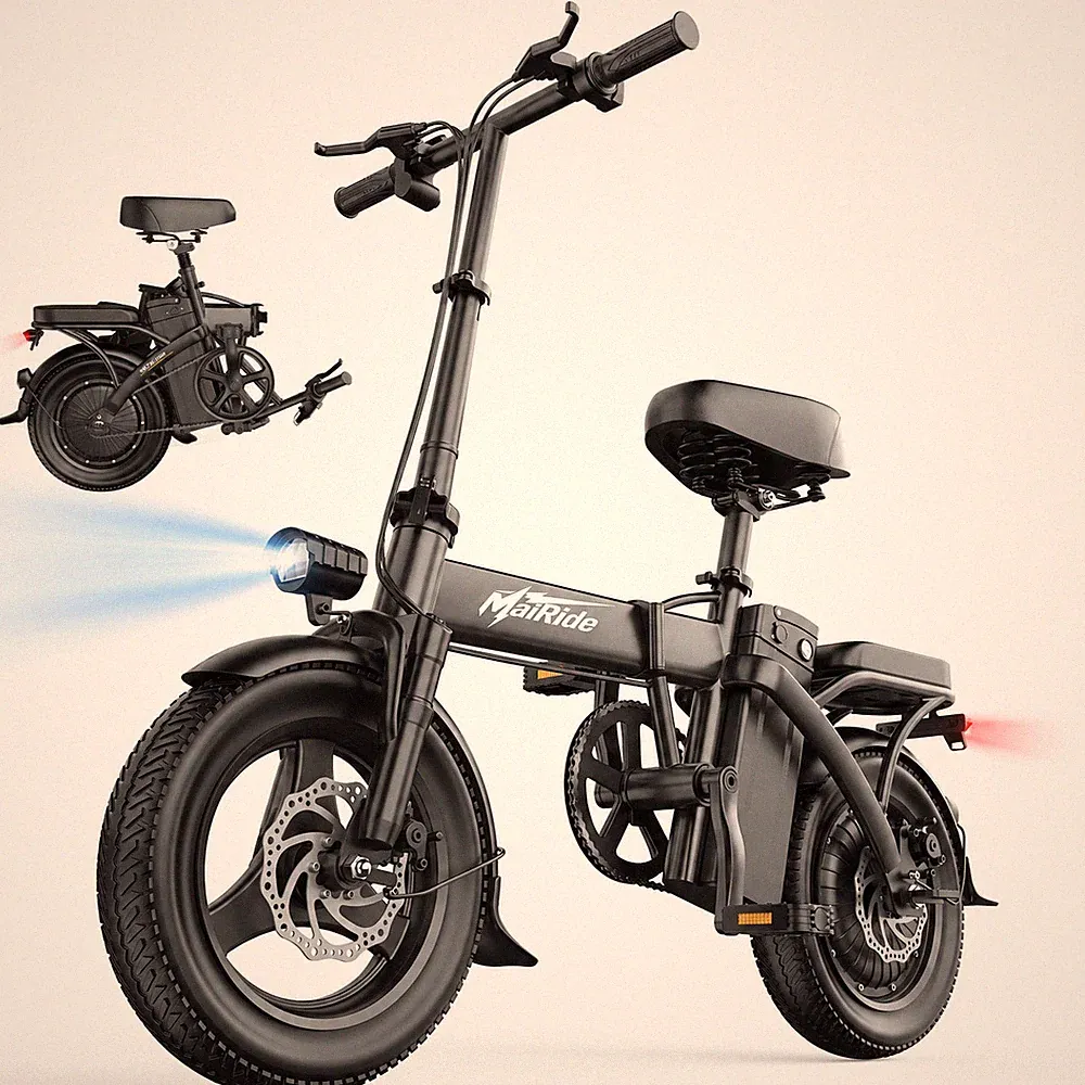 E-Bike Klapprad, 14 Zoll Tire Elektrofahrrad, 250W, 48V 15Ah Akku bis 40-50 km
