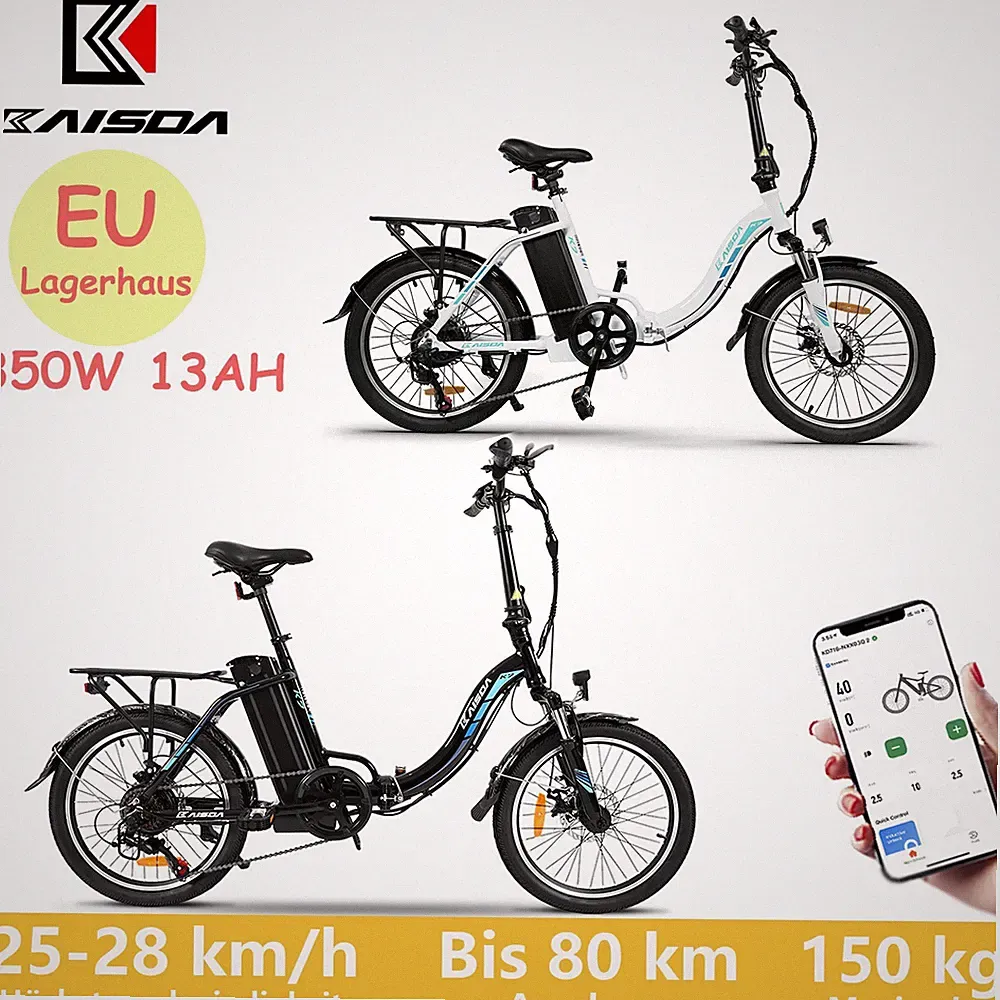 E-Bike Klapprad 20 Zoll 13Ah leichtes Elektrofahrrad für Senioren& Damen &Herren
