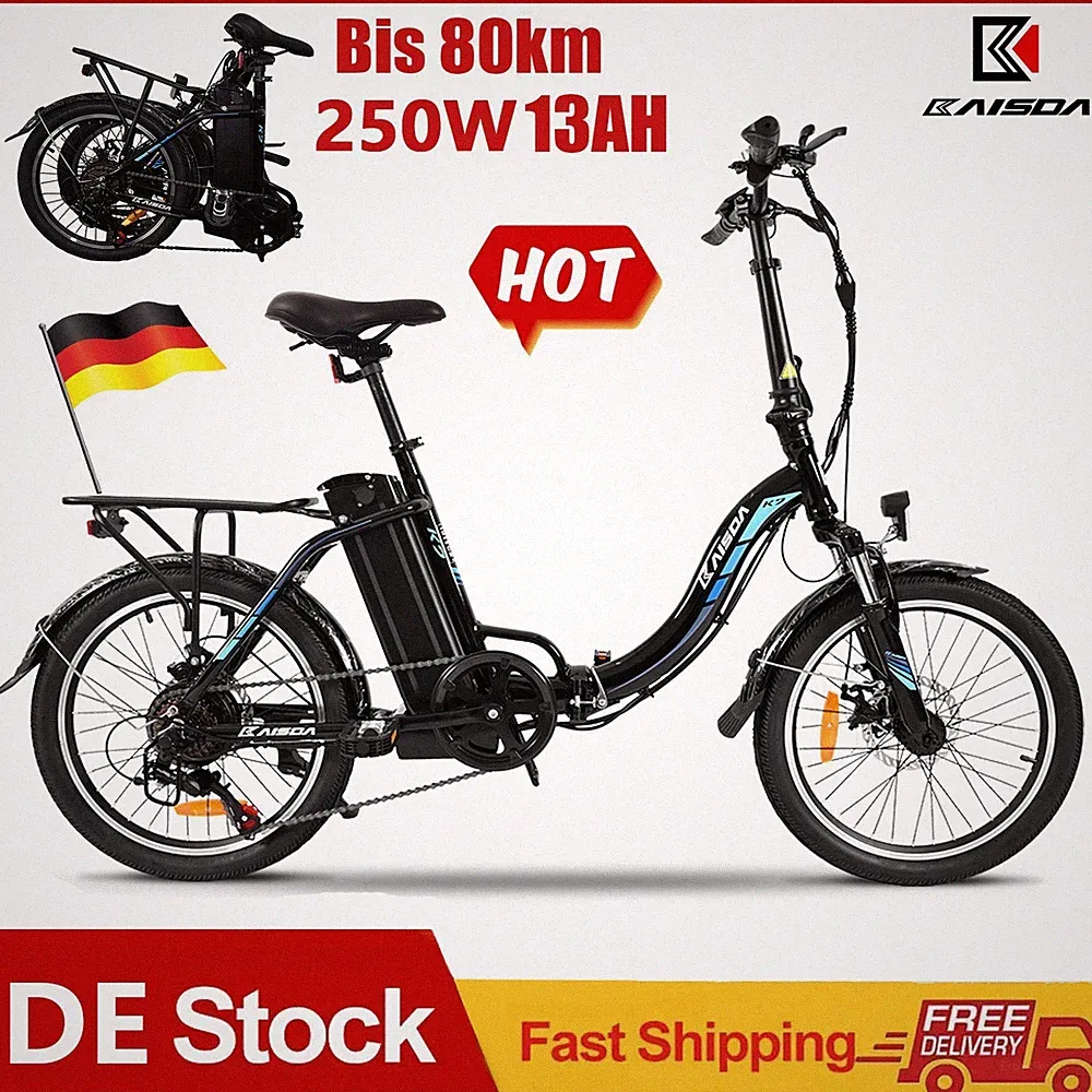 E-Bike Klapprad 20 Zoll 36V Elektrofahrrad für Senioren und Damen Shimano 7 Gang