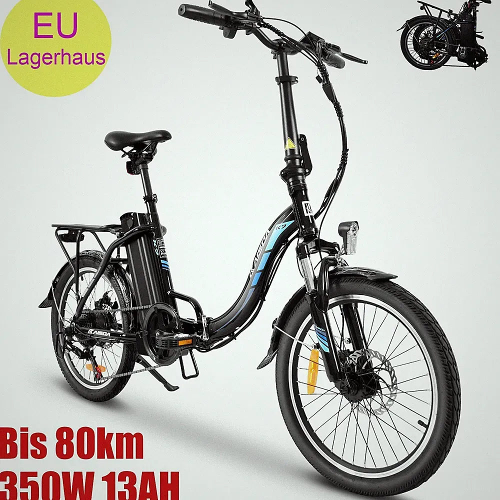 E Bike Klapprad 20 Zoll Elektrofahrrad 13AH Akku 250W KAISDA E-Fahrrad Pedelec