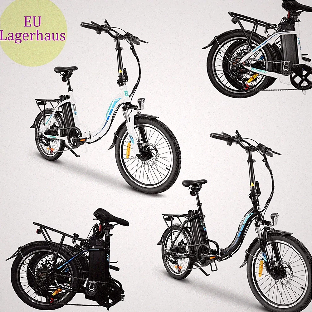 E-Bike Klapprad 20 Zoll Elektrofahrrad 13Ah E-fahrrad Citybike für Damen &Herren