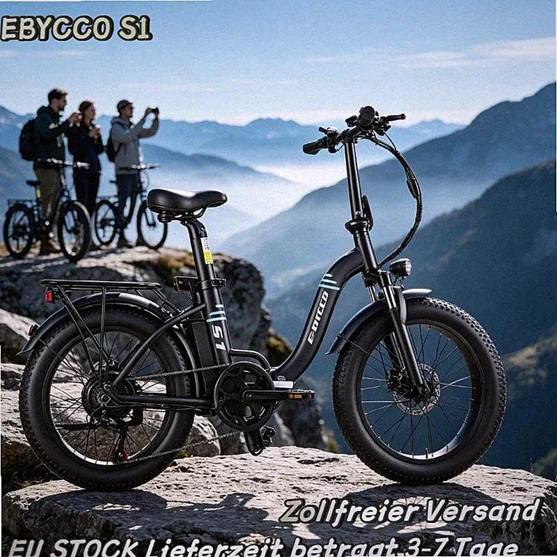 EBYCCO S1 20Zoll Klapprad Elektrofahrrad 250W 10.4AH Pedelec City E-Bike EU