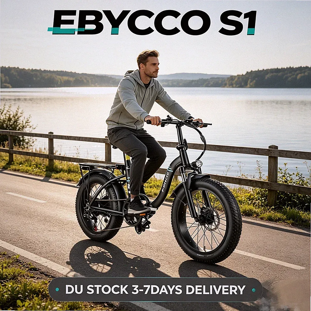 EBYCCO S1 Klapprad Elektrofahrrad,20 Zoll City E-Bike 250W 10.4AH Pedelec 25KM/H