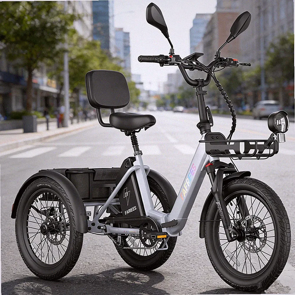 Elektro Dreirad Klappbar 250W 20 Zoll 3-Rad E-Bike Korb 21AH FAFREES F20 MATE II