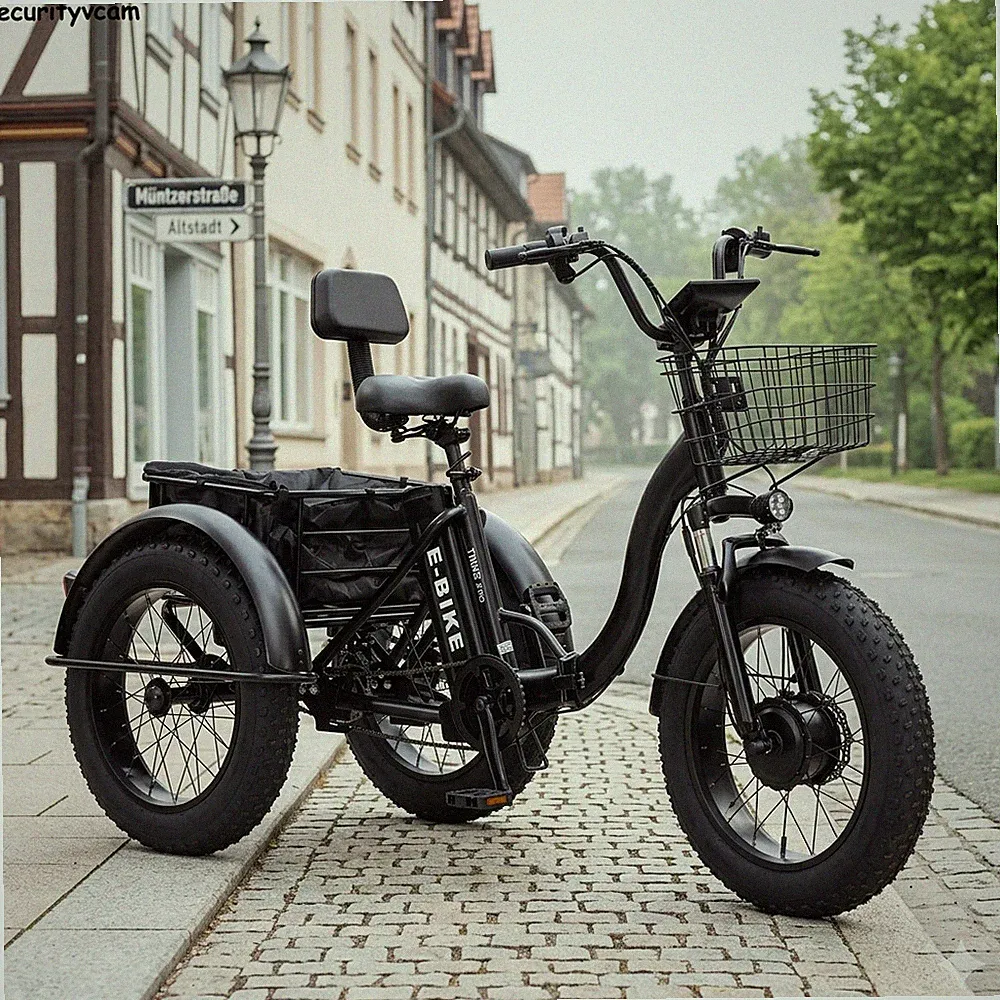 Elektro Dreirad Seniorenmobil 500W Klappbar E-Bike 48V20" Fat Tire Stabil Sicher