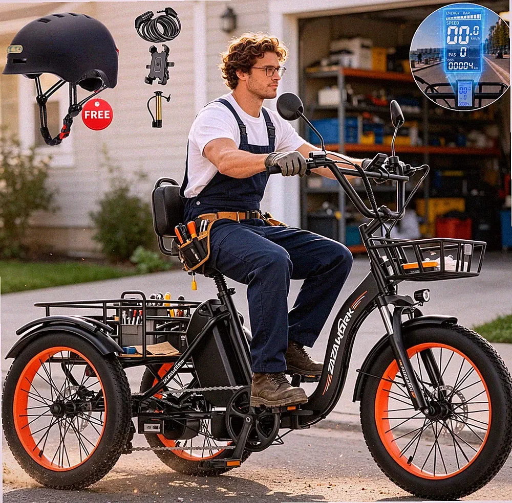 Elektrodreirad 1000W Klapprad 3 Rad E-Bike 960Wh Elektro Lastendreirad Shimano