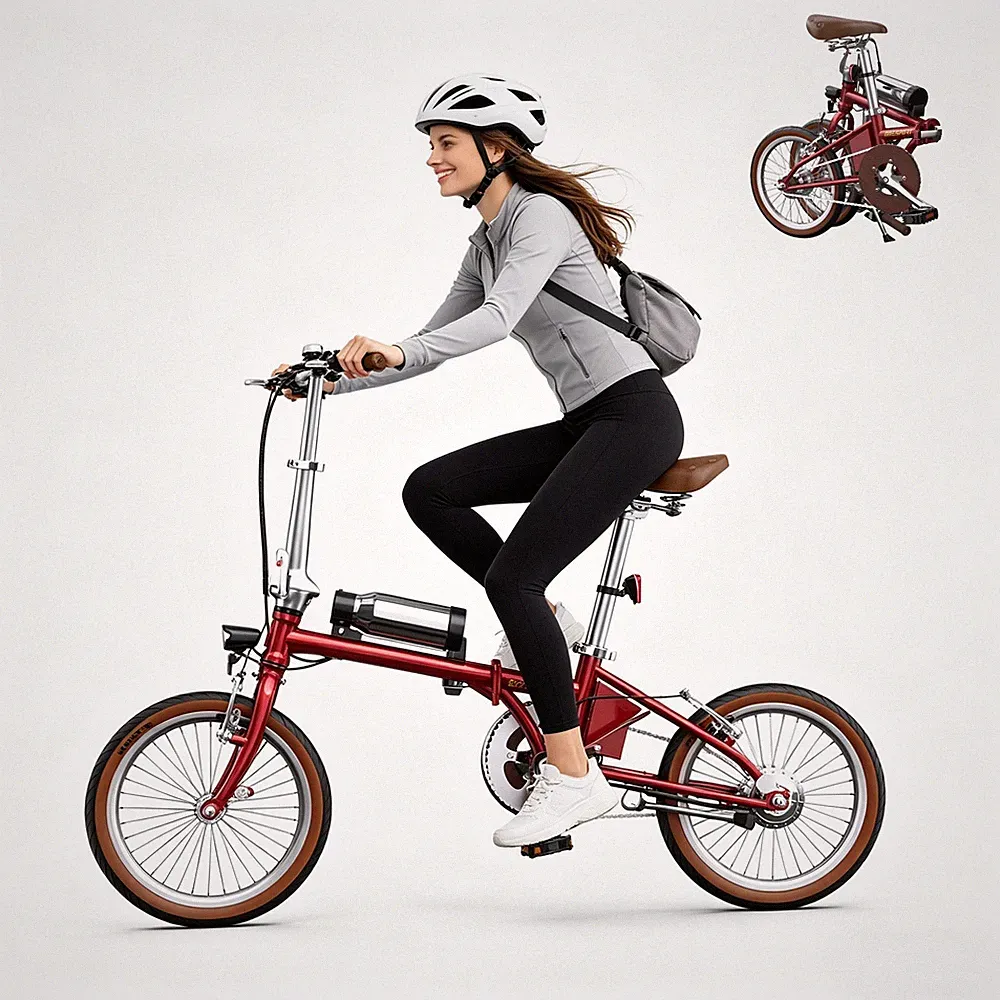 Elektrofahrrad 16Zoll City E-Bike 250W Klapprad 5.2Ah Pedelec Cityräder 25km/h