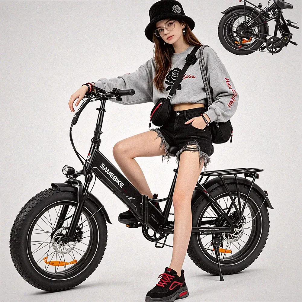 Elektrofahrrad 20''4.0 Fat tires Klapprad City E-Bike 750W MTB E-Bike 48V E-Bike