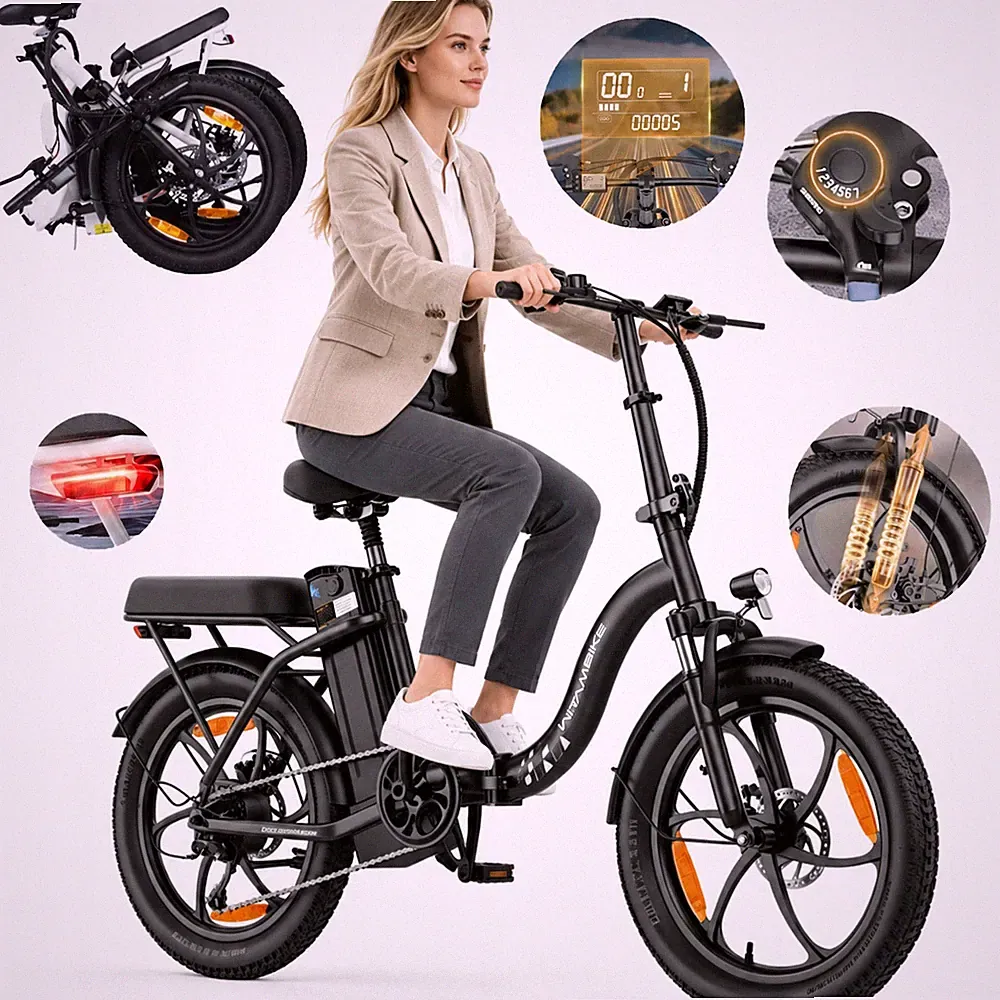 Elektrofahrrad 48V 16Ah Klapprad City Coummuter E-bike 20 Zoll E-Fahrrad Fatbike