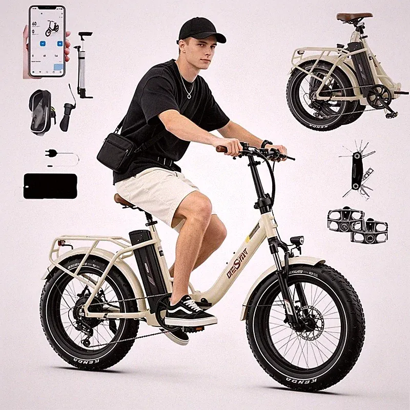 Elektrofahrrad City E-Bike 500W Klapprad Cityräder 18Ah MTB E-Bike 20'' 7 -Gänge