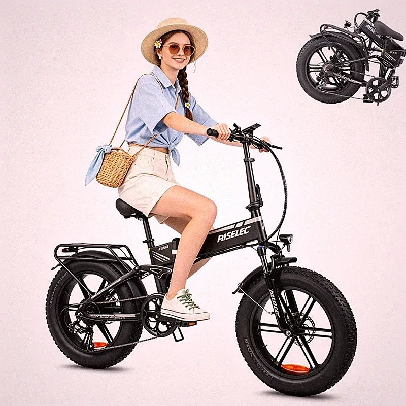 Elektrofahrrad E-Bike 1000W Klapprad City E-Bike 20'' Pedelec 48V/12Ah 7-Gänge