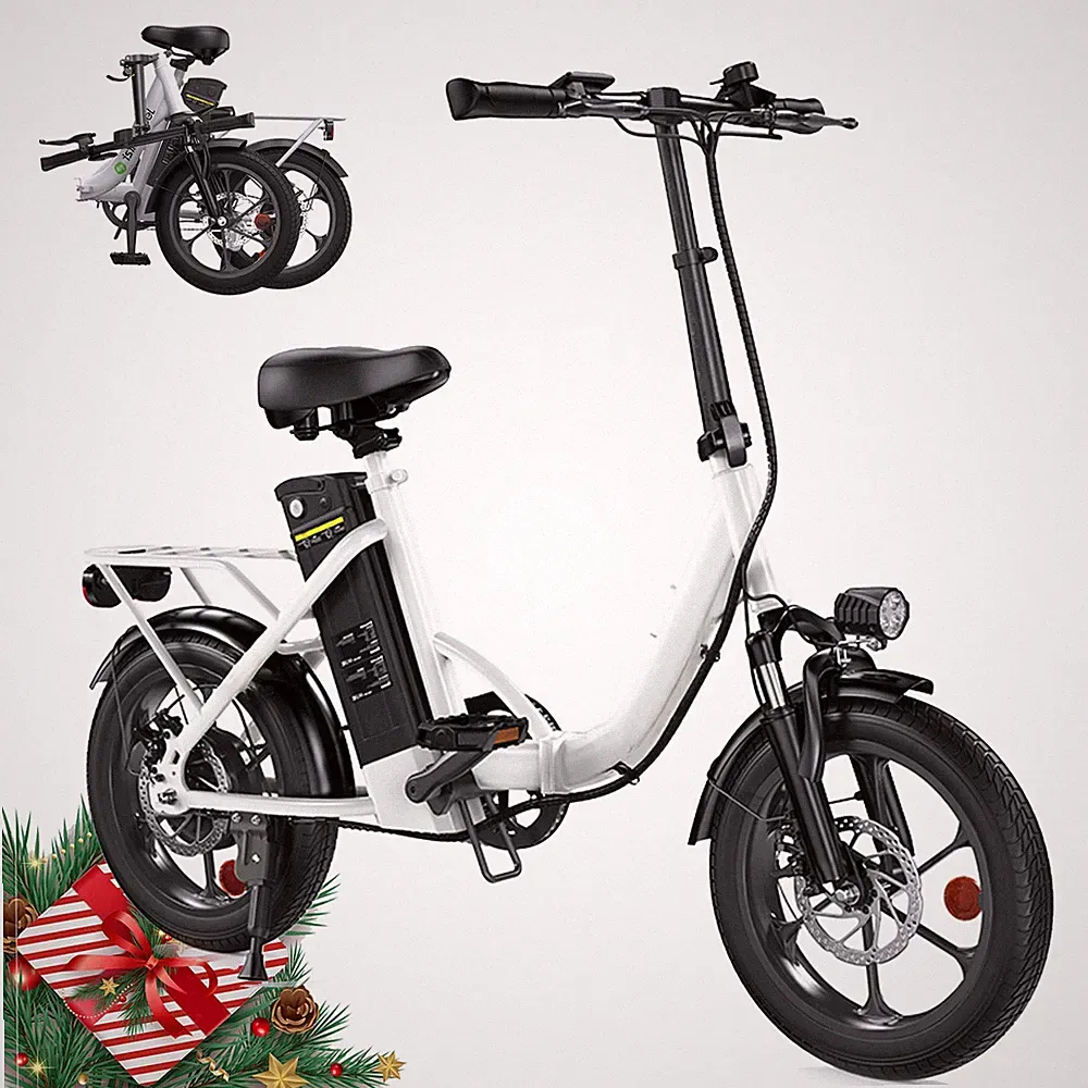 Elektrofahrrad E-bike Klappbar 16 Zoll Fat Tire Tragbares E-City Bike bis 88 KM