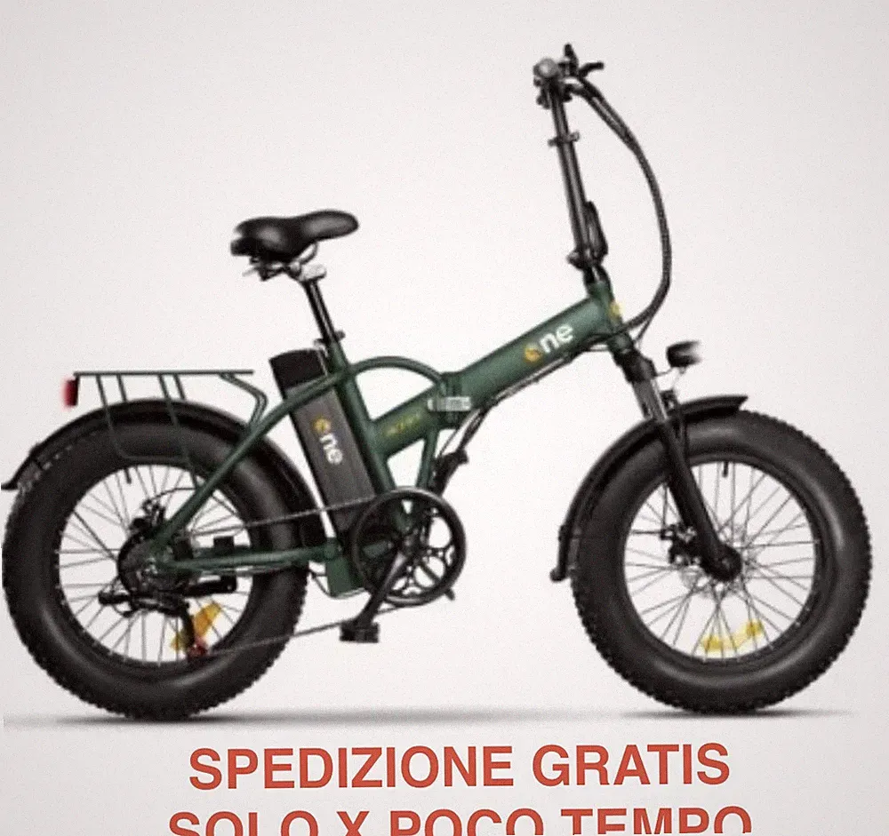 Elektrofahrrad ICON.E Mod. Marines Green S faltbar mit Reifen. Fat Kenda