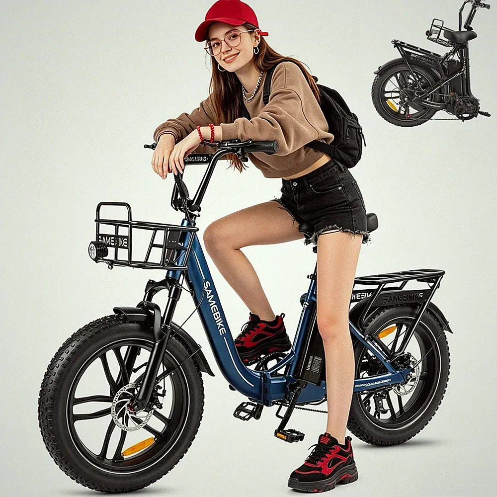 ELEKTROFAHRRAD KLAPPRAD 20'' FAT TIRE PEDELEC 500W 13A CITY E-BIKE MOPED 7-GÄNGE