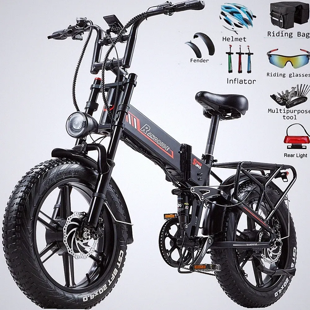 Elektrofahrrad MTB E-Bike 20''4,0 fat Tire Klapprad City E-Bike 2000WDoppelmotor