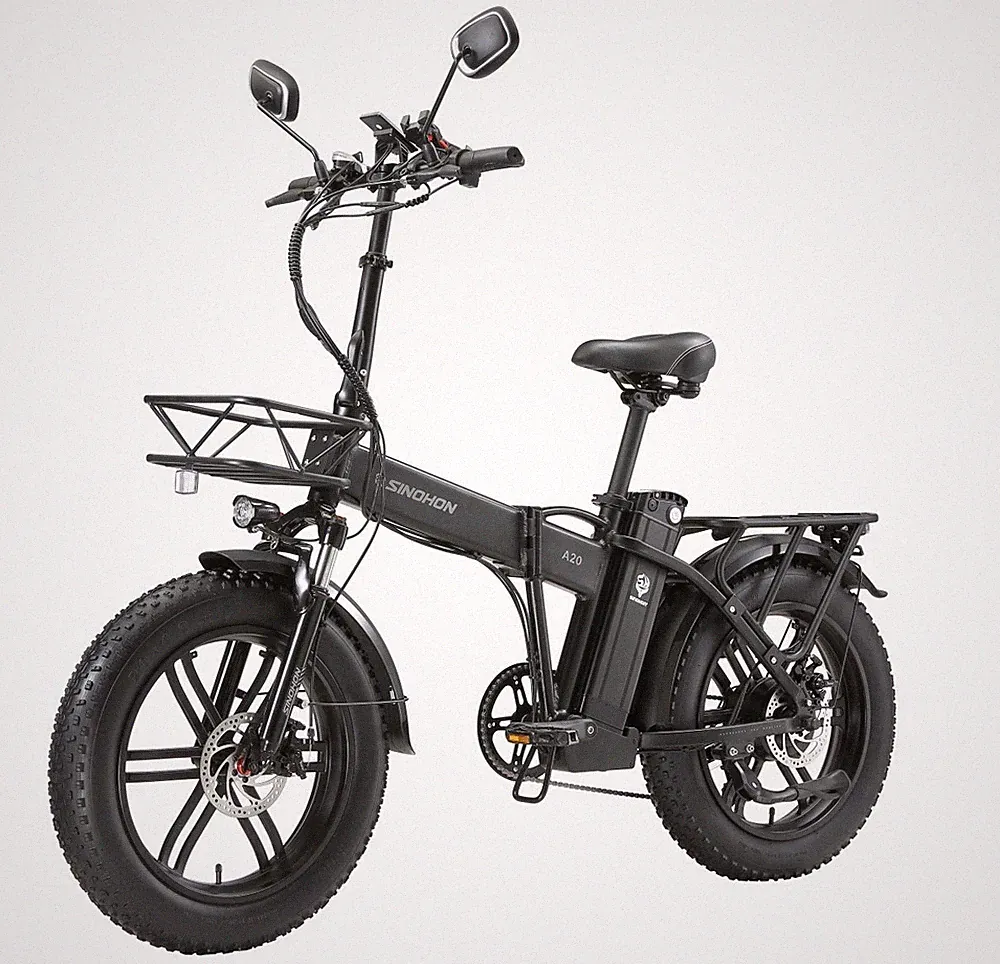 Elektrofahrrad SINOHON A20 1000W 48V 18Ah 20" Fat E-Bike Klappbar 45km/h +Korb